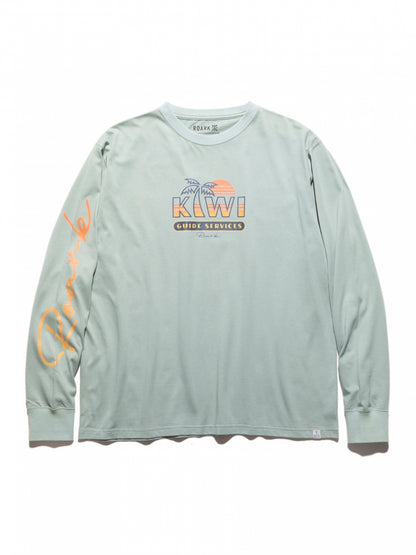"NZ TOURIST" L/S TEE / Slate blue