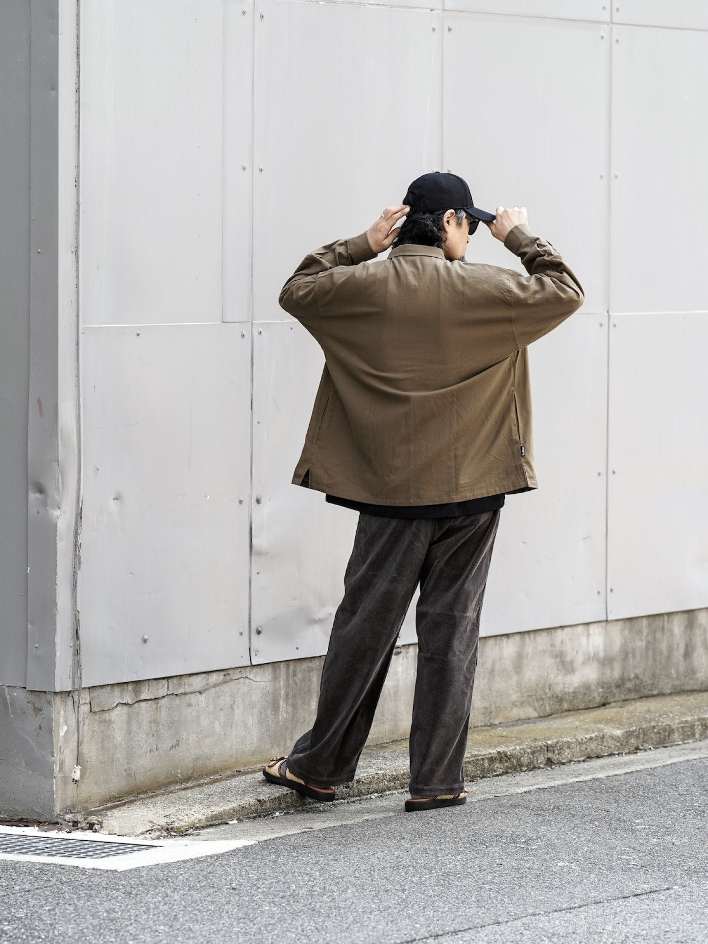 "fulton × organicsta" ORGANIC COTTON FLANEL SHIRT JACKET / Army  Green