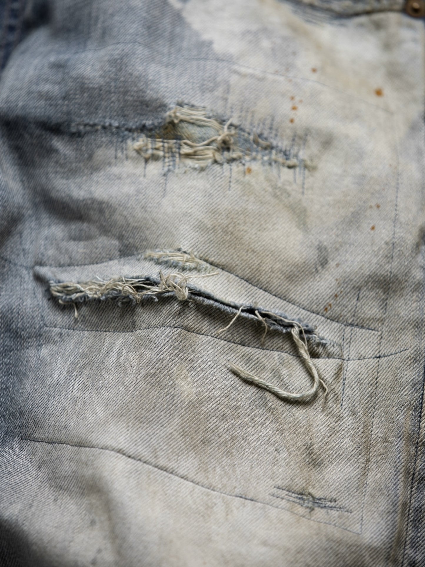 HARD REMAKED REGULAR TAPERED 5P PANTS / Indigo(remake)