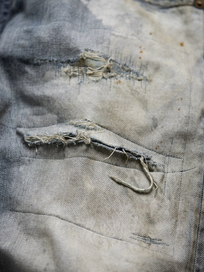 HARD REMAKED REGULAR TAPERED 5P PANTS / Indigo(remake)