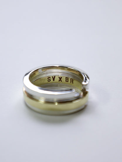 UNEVEN BARS RING / Silver × Brass