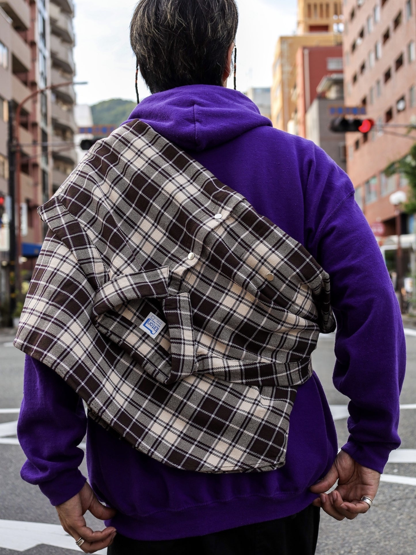 "OWN WAY" SHJKT 改 / Purple check