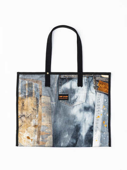 REVERSIBLE CAMP STEADY TOTE BAG / Black×indigo