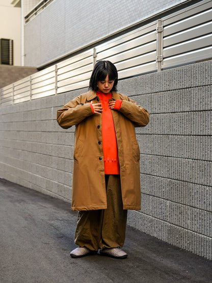 60/40クロス Sorona®Dupont 中綿 ステンカラーコート / Camel brown