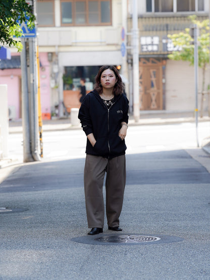 "fulton × JHANKSON" TEAM ZIP HOODIE / Black