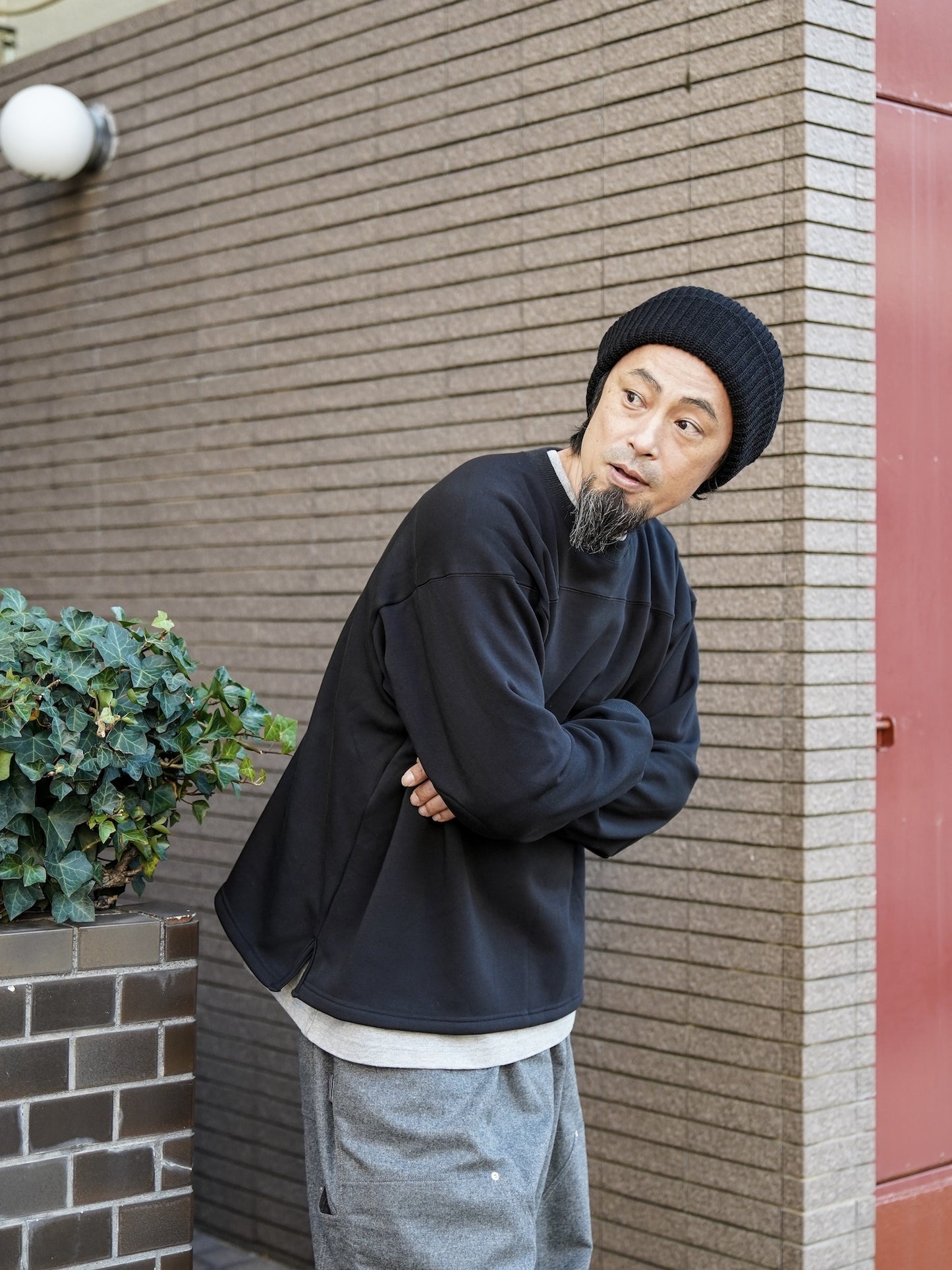 ボンバーヒート裏起毛 サイドスリット フットボール スウェット / 3colors