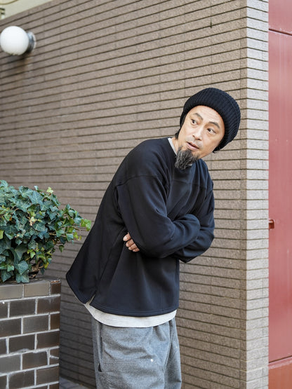 ボンバーヒート裏起毛 サイドスリット フットボール スウェット / 3colors