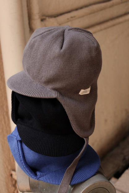 ORGANIC COTTON EARFLAP KNIT CAP / 3colors