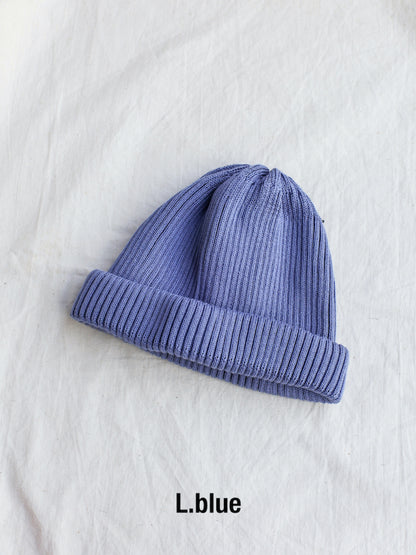 COTTON ROLL UP BEANIE / 13colors