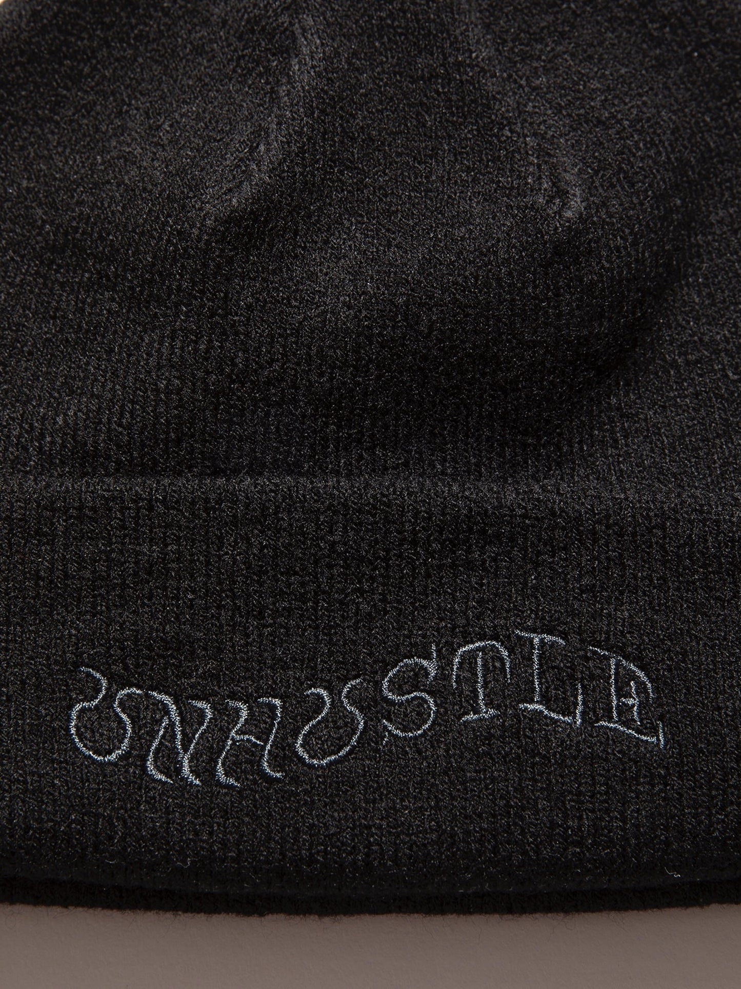 "UNHUSTLE" HIGH GAUGE KNIT CAP / Black