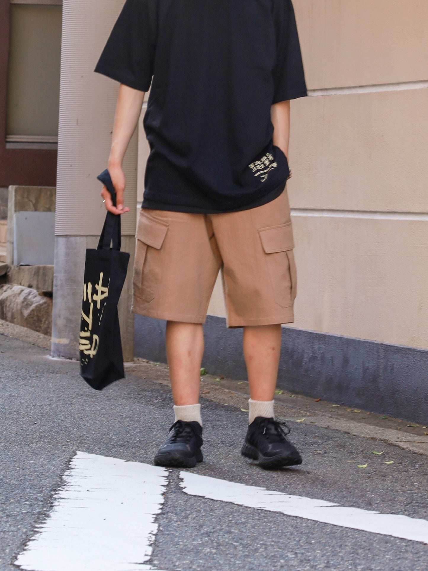 LINEN CARGO 3/4 / Camel