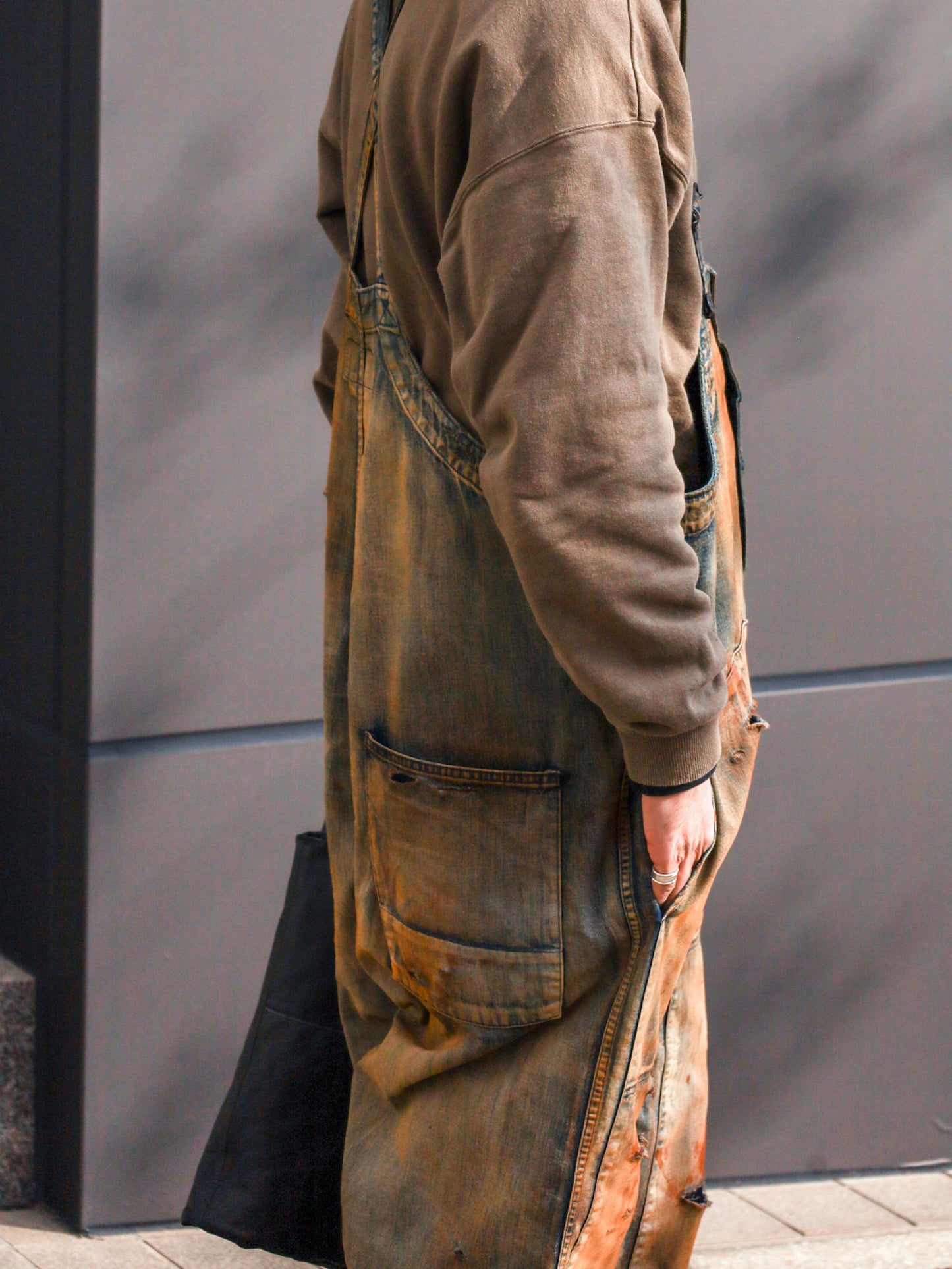 100-YEAR PROCESSING DENIM DECK OVER PANTS / FLATBUSH Ltd.