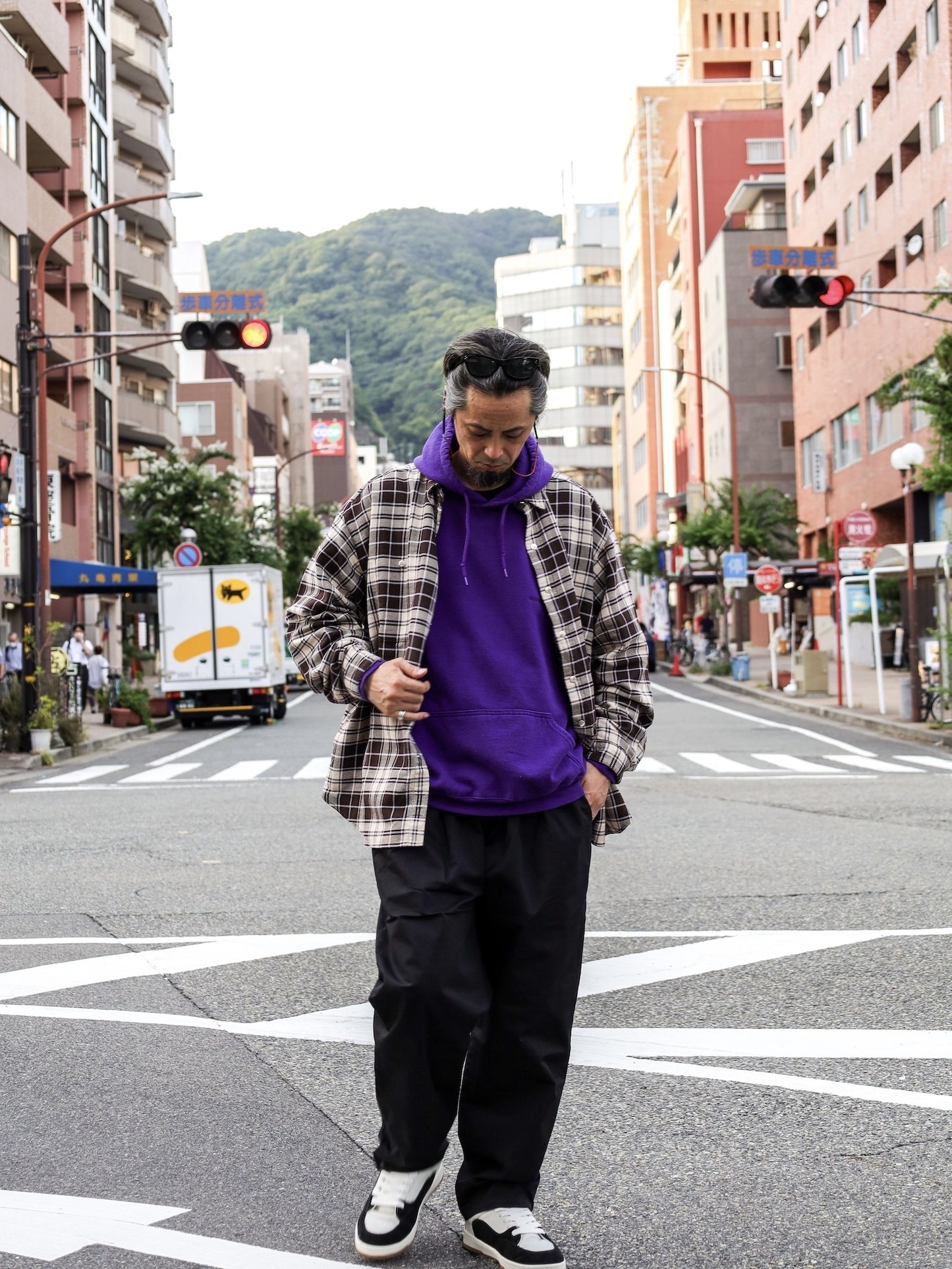 "OWN WAY" SHJKT 改 / Purple check
