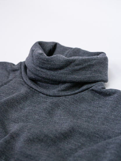 メリノウール裏毛タートルネック / グレー