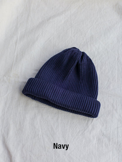 COTTON ROLL UP BEANIE / 13colors