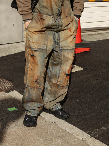 100-YEAR PROCESSING DENIM DECK OVER PANTS / FLATBUSH Ltd.