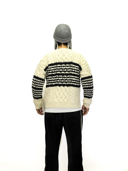 WATERMAN SWEATER / Off white/black