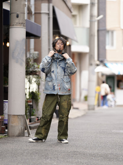 DUAL DENIM REMAKED FULLZIP PARKA / Indigo(remake)