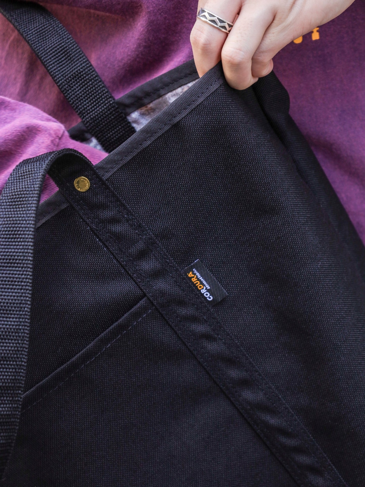 REVERSIBLE CAMP STEADY TOTE BAG / Black×indigo