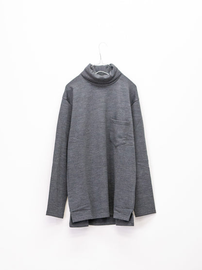 メリノウール裏毛タートルネック / グレー