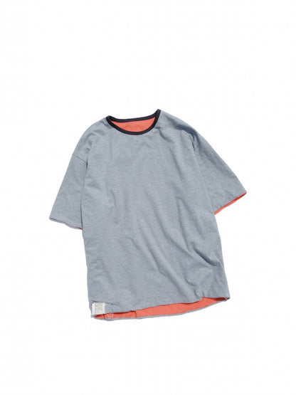 DOUBLE FACE TEE / Orange×gray
