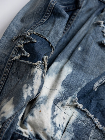 HARD REMAKED FRONT TUCK DENIM JACKET / Indigo(remake)