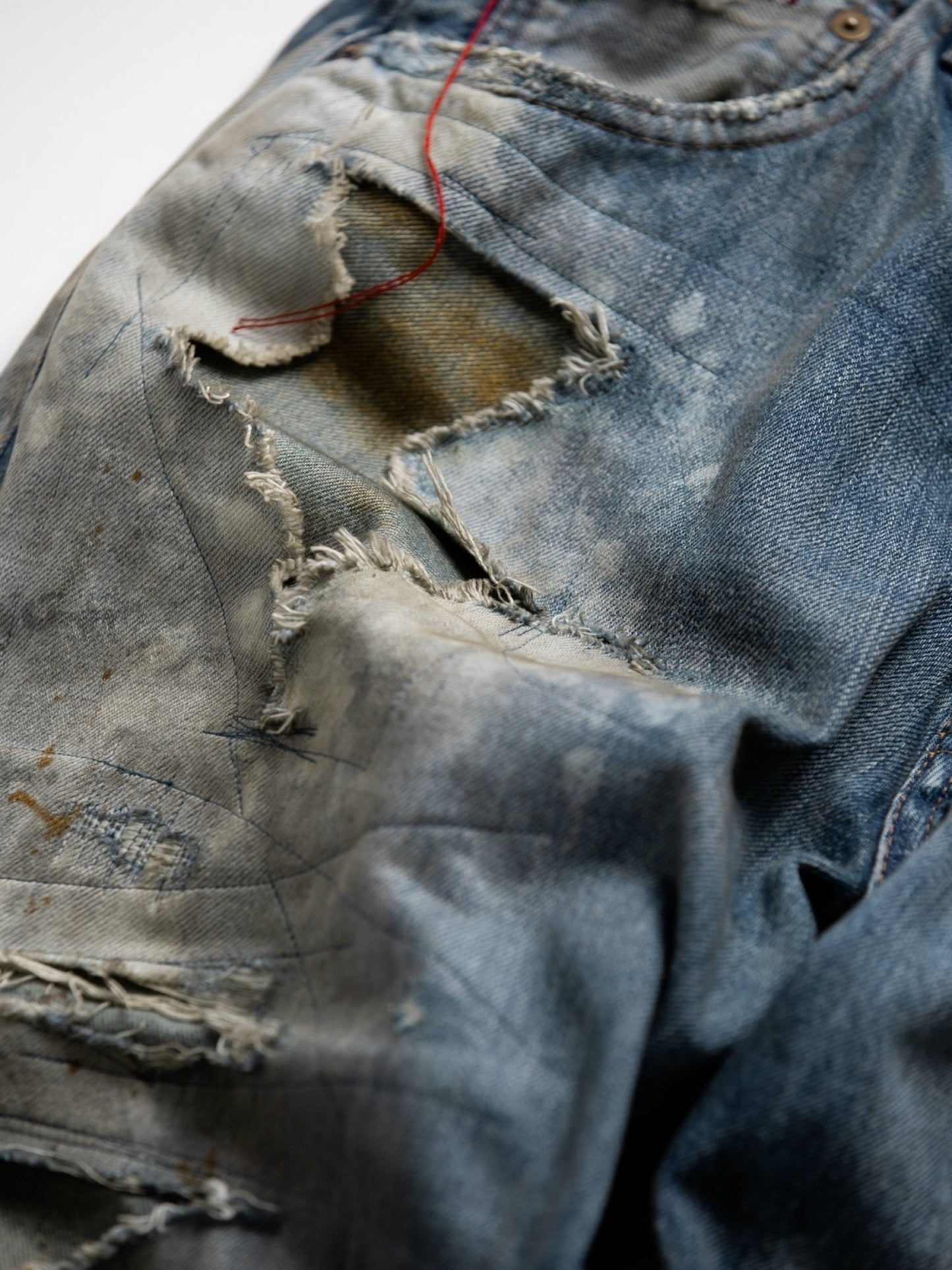 HARD REMAKED REGULAR TAPERED 5P PANTS / Indigo(remake)