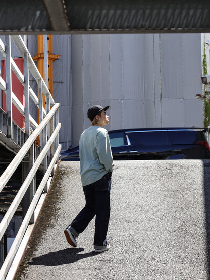 "NZ TOURIST" L/S TEE / Slate blue