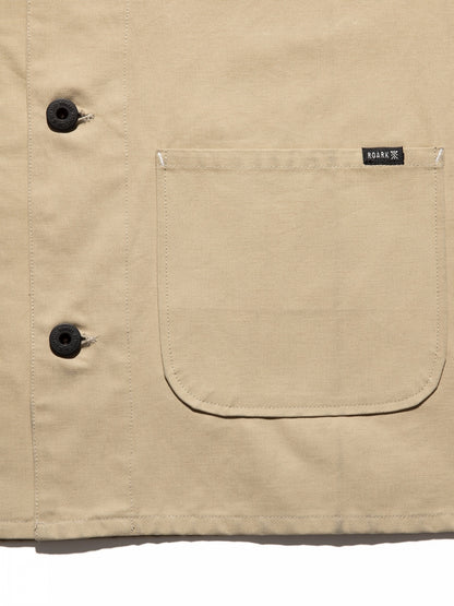 "SEEK & EXPLORE" DUCK DUNGAREE ENGINEER JACKET / Sand beige