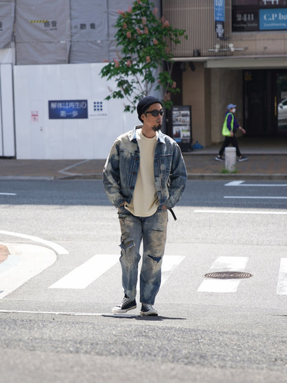 HARD REMAKED FRONT TUCK DENIM JACKET / Indigo(remake)