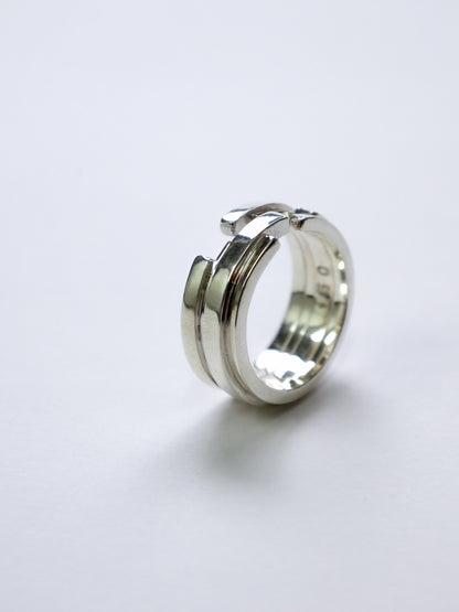 UNEVEN BARS RING / Silver × Silver