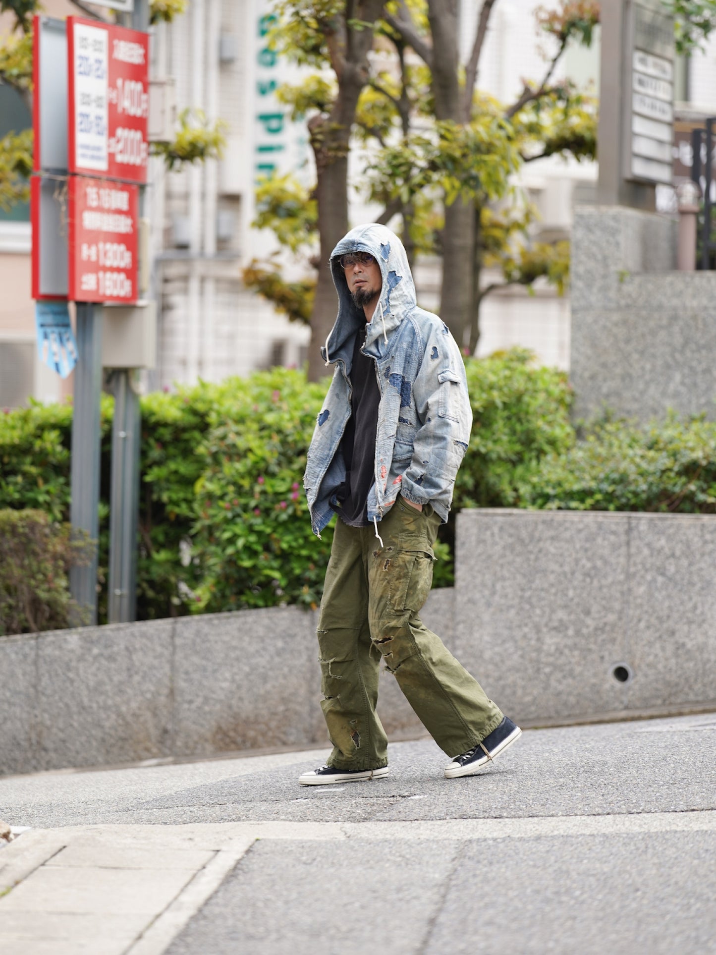 DUAL DENIM REMAKED FULLZIP PARKA / Indigo(remake)