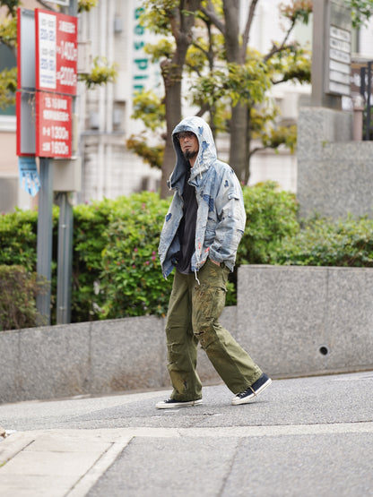 DUAL DENIM REMAKED FULLZIP PARKA / Indigo(remake)