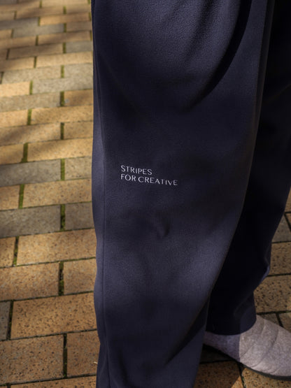 FLEECE WIDE TAPERED EASY PANTS / Navy