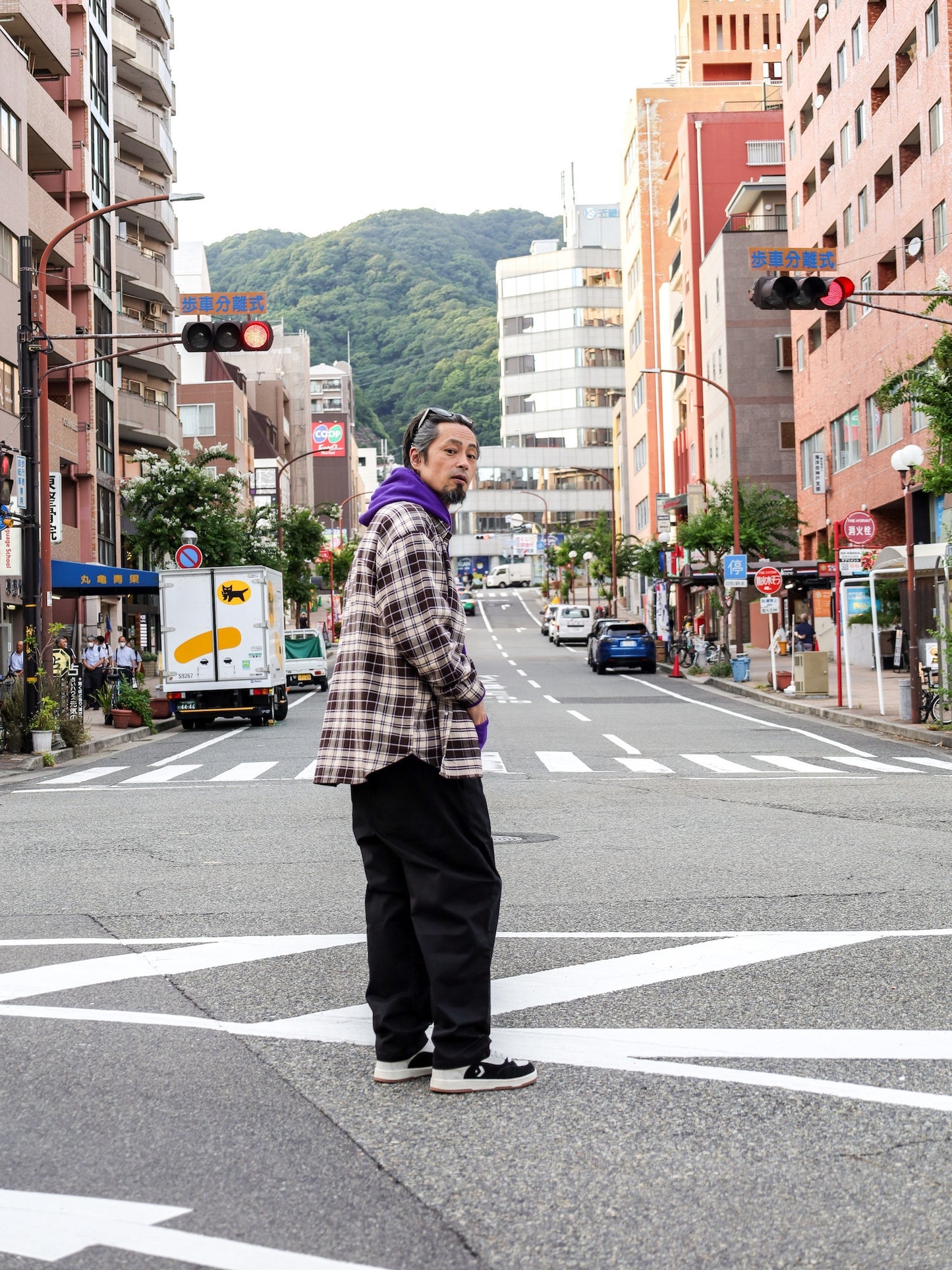 "OWN WAY" SHJKT 改 / Purple check