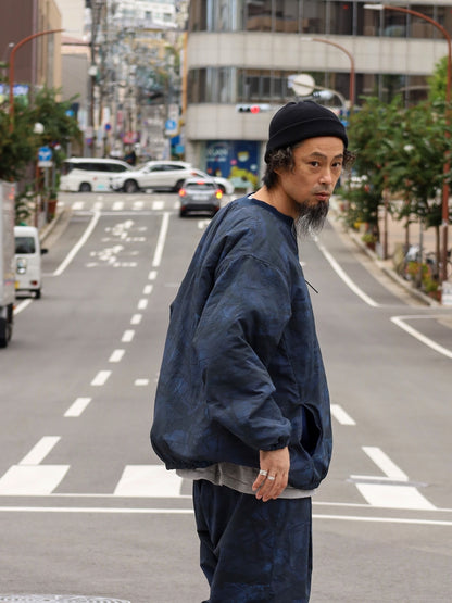 BASEBALL HALF ZIP JACKET / Navy tree camo