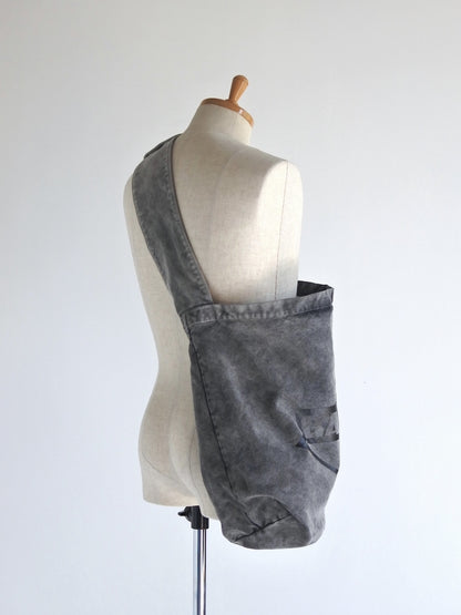 SULFUR  DYED CANVAS タスキショルダー / Black