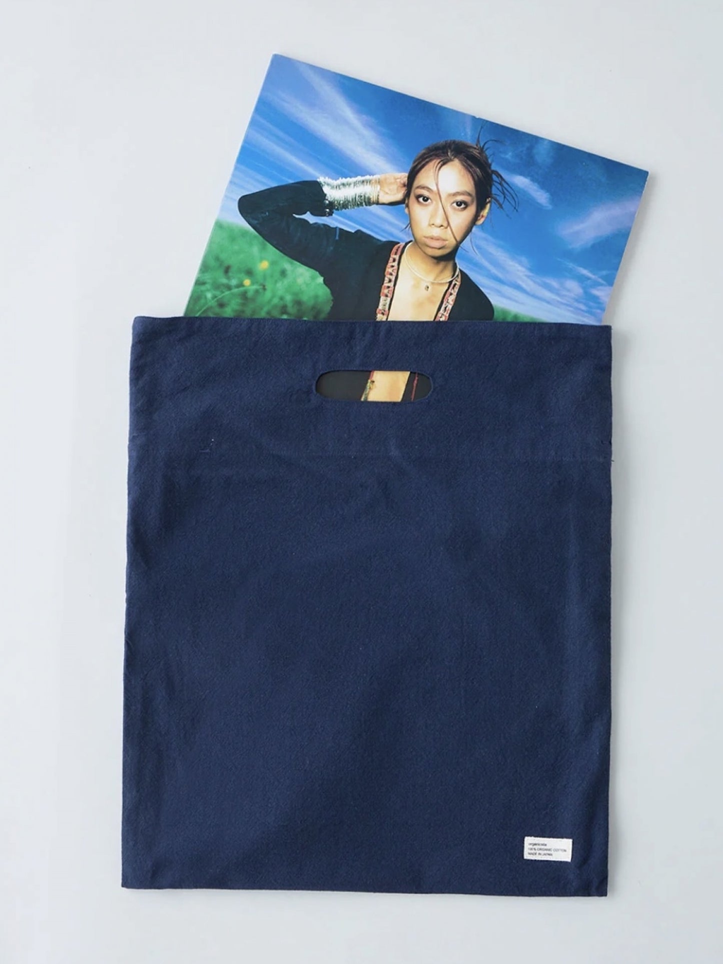ORGANIC COTTON CANVAS RECORD BAG / Navy