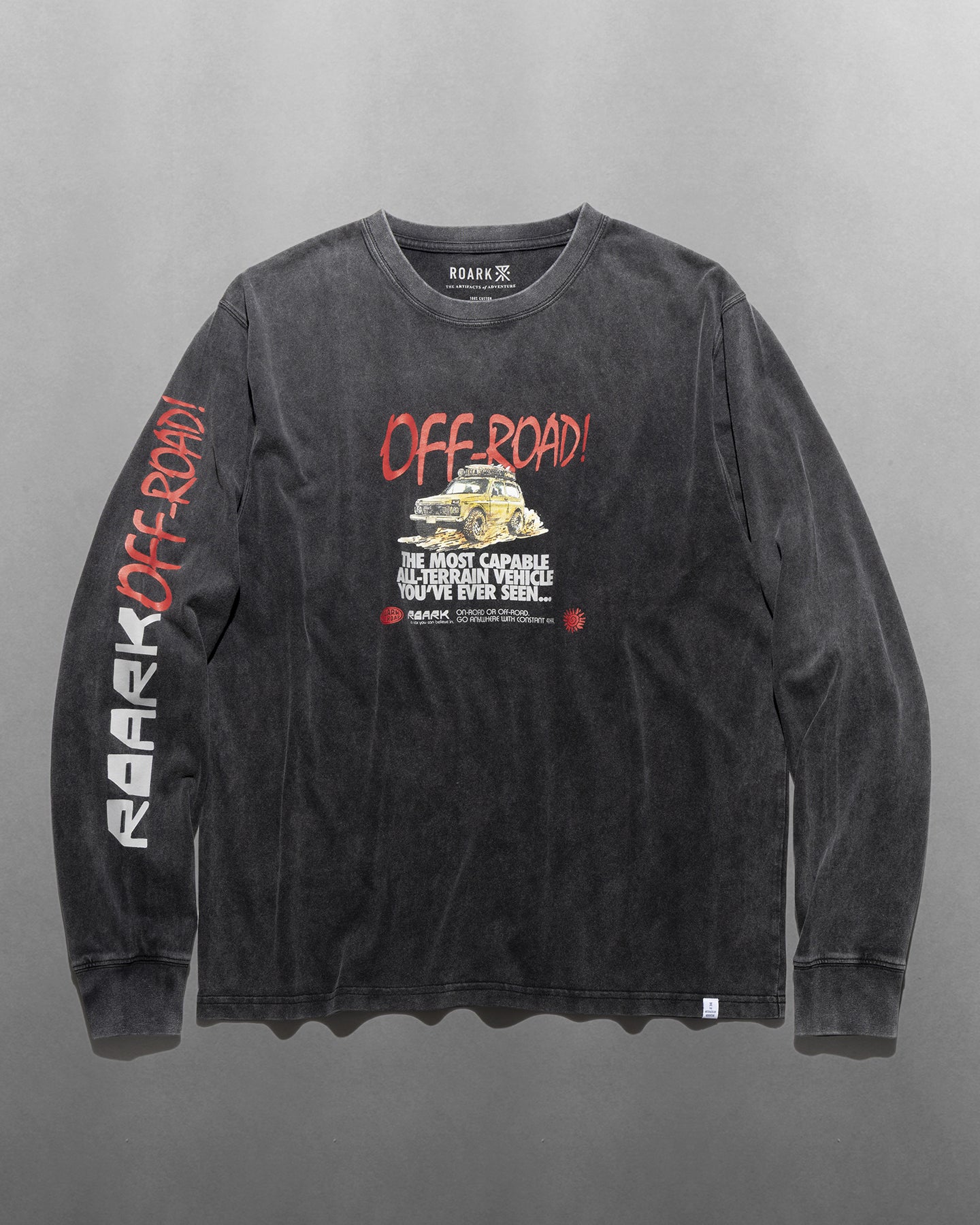 "OFF ROAD" WELL WORN L/S TEE / Black