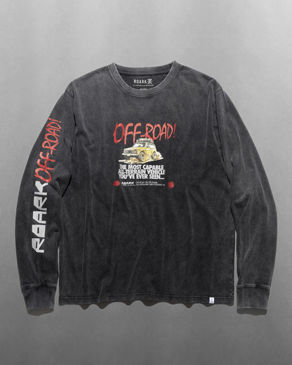 "OFF ROAD" WELL WORN L/S TEE / Black