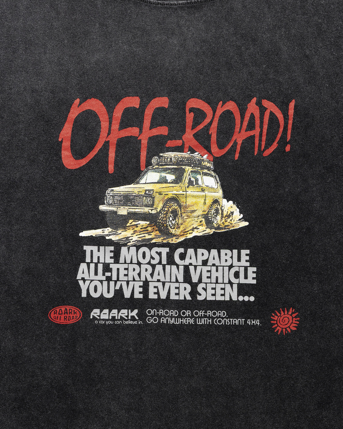 "OFF ROAD" WELL WORN L/S TEE / Black