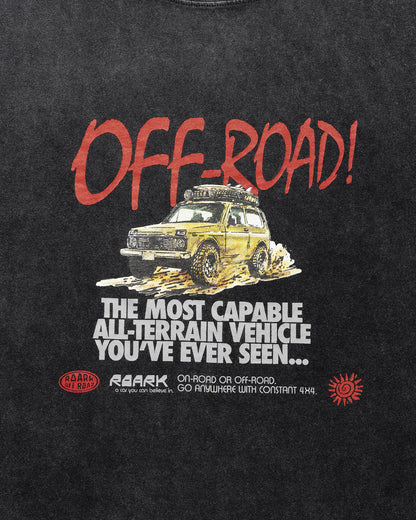 "OFF ROAD" WELL WORN L/S TEE / Black
