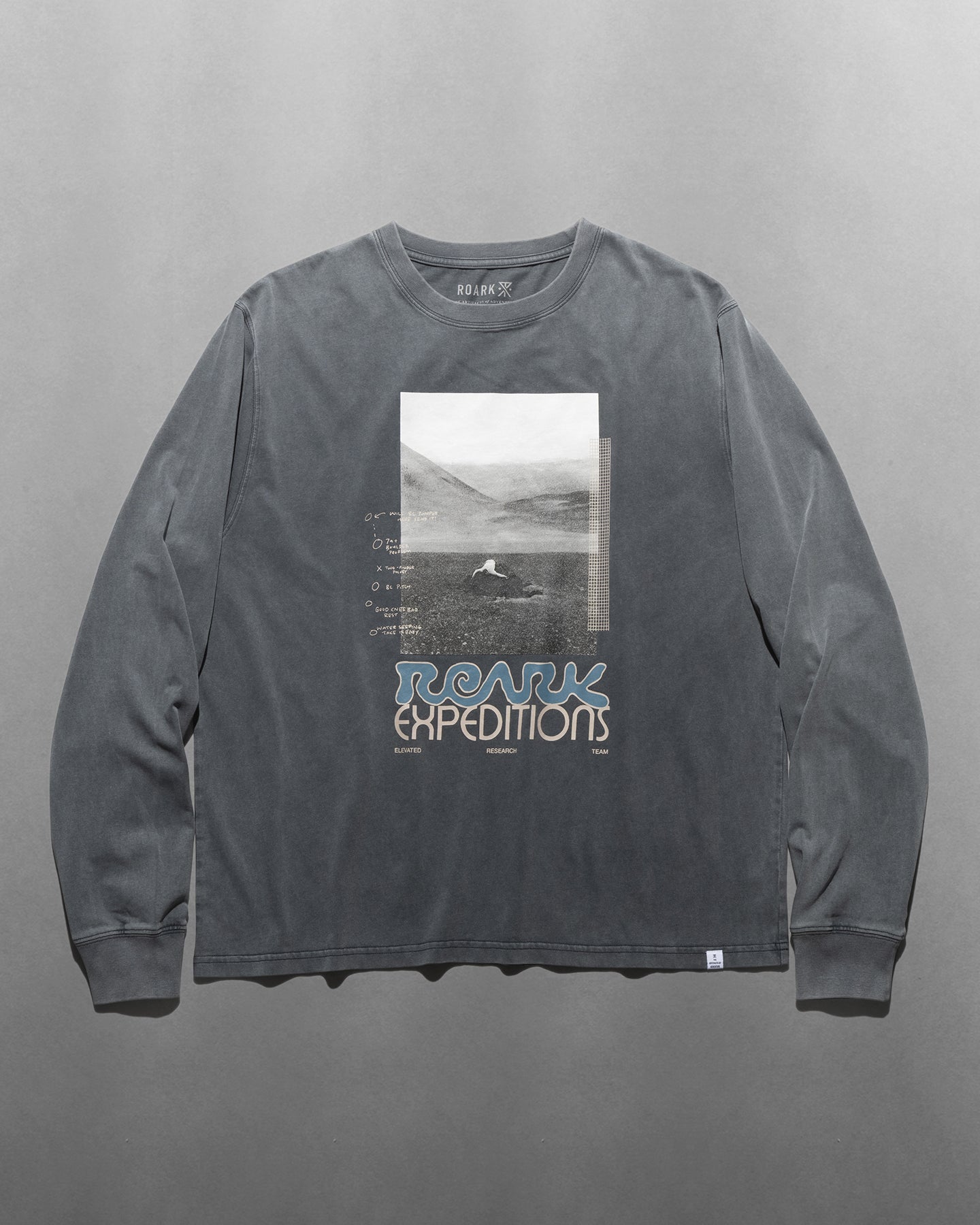 "ELEVATED" WELL WORN L/S Tee / Desert Navy
