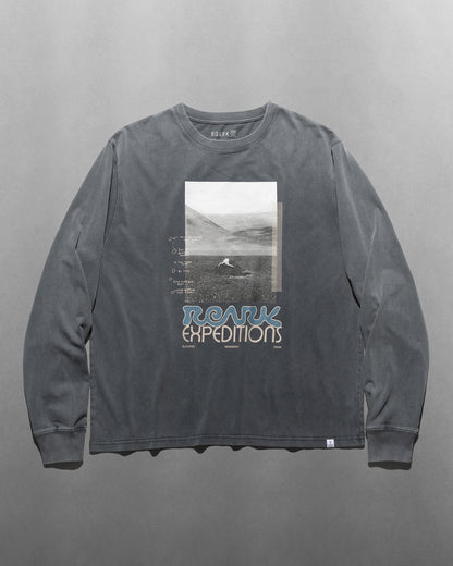 "ELEVATED" WELL WORN L/S Tee / Desert Navy