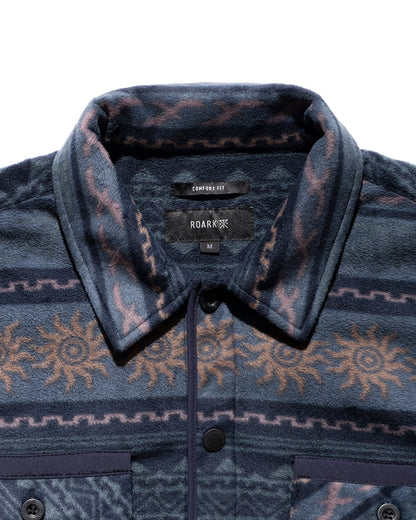 FLEECE EMBER OVER SHIRT / Navy
