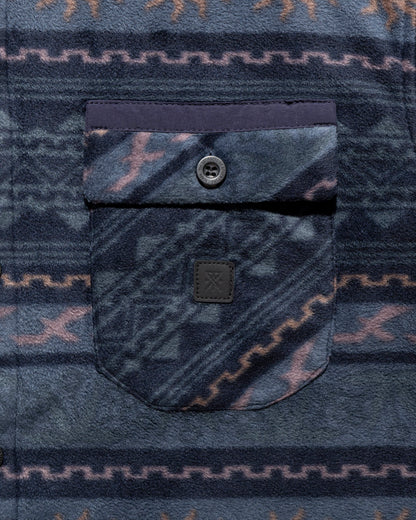 FLEECE EMBER OVER SHIRT / Navy