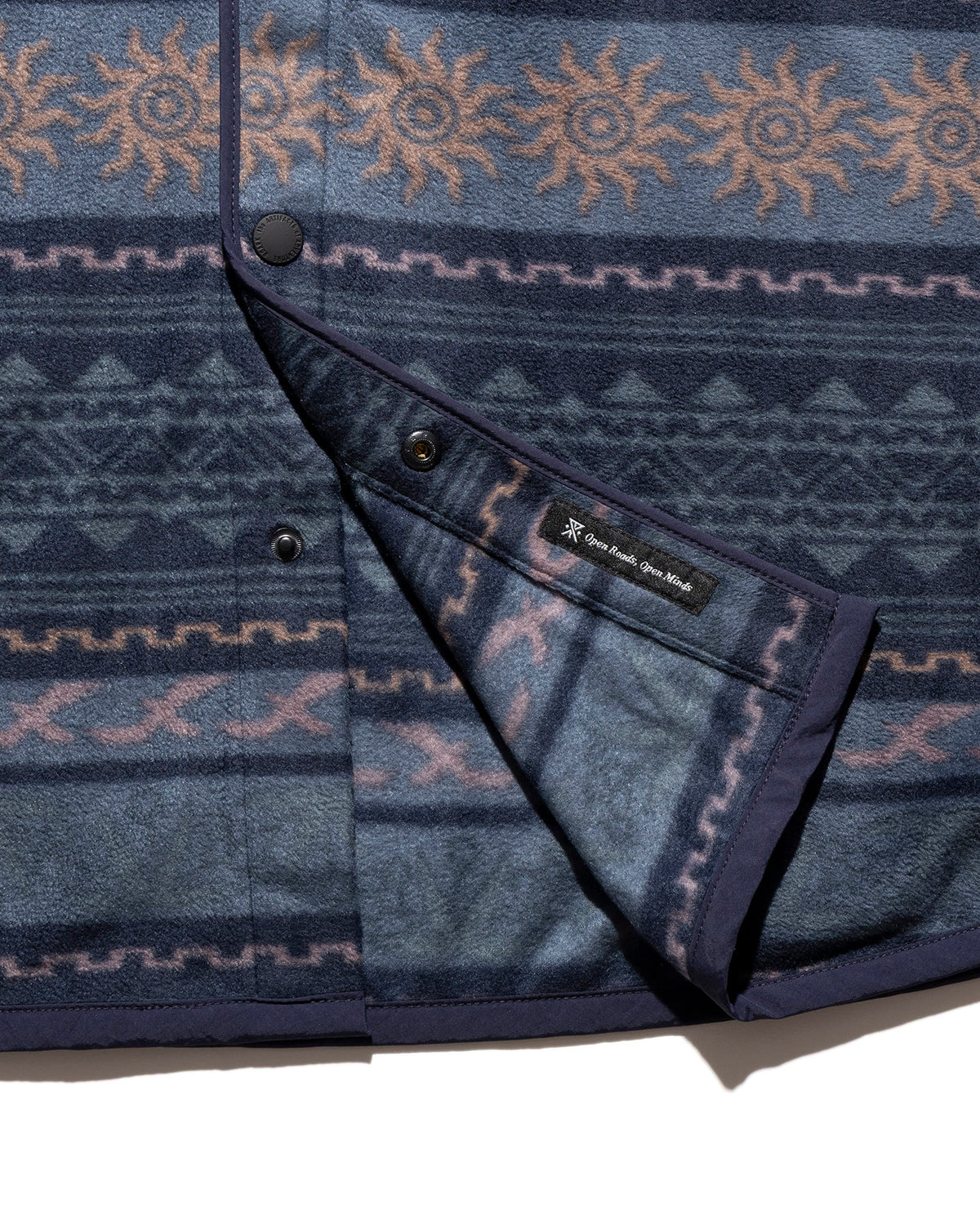 FLEECE EMBER OVER SHIRT / Navy