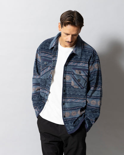 FLEECE EMBER OVER SHIRT / Navy