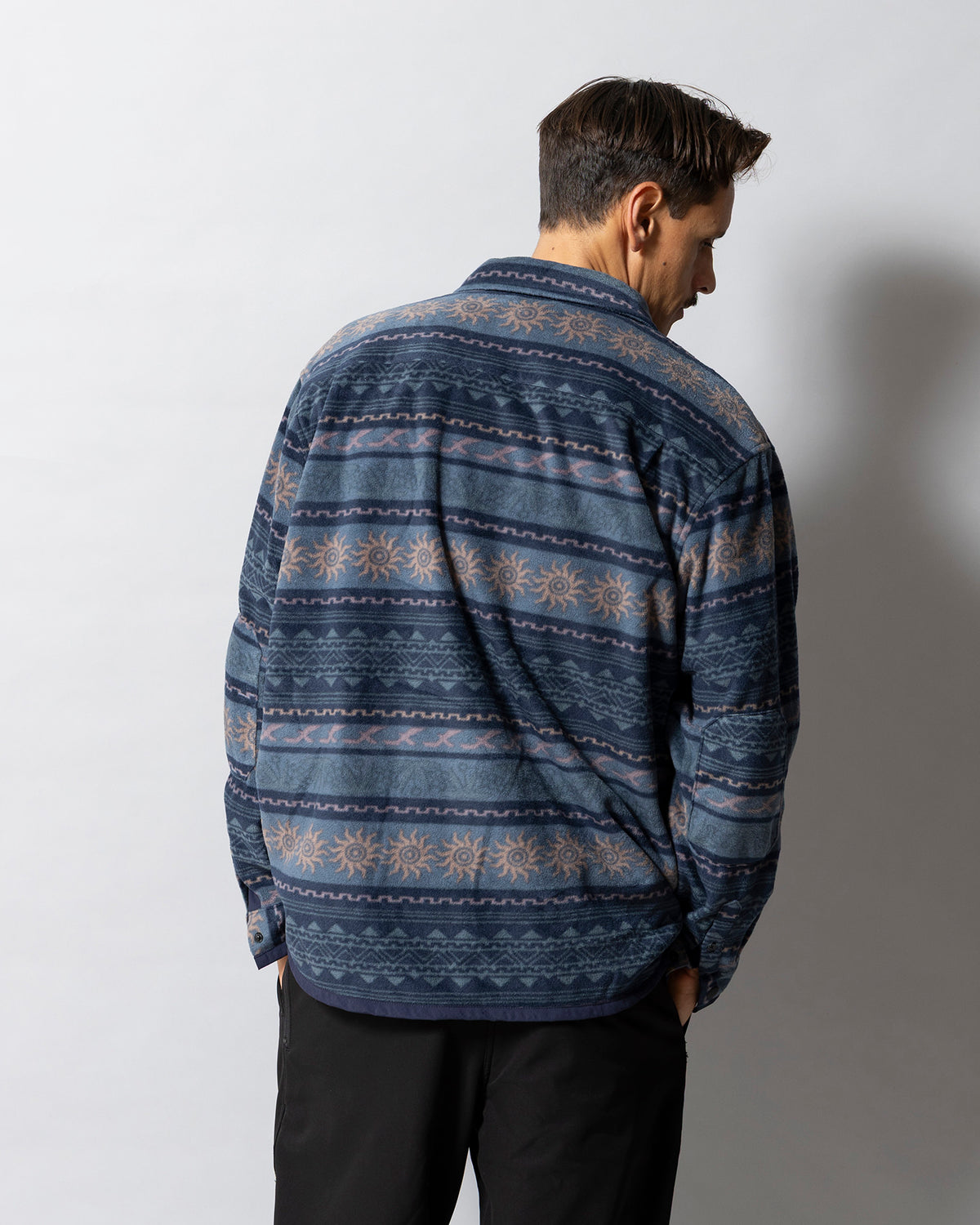 FLEECE EMBER OVER SHIRT / Navy