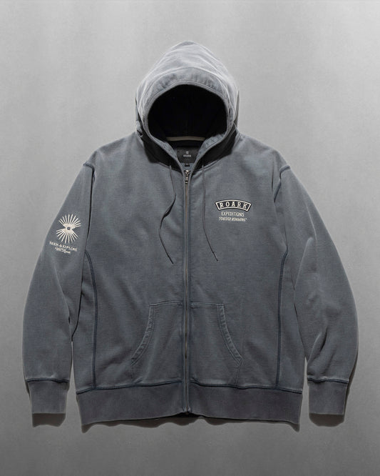 "ROAMIING" F/Z HOOD SWEAT / Desert Navy
